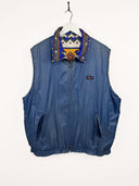 Gilet blu 90s multicolor reversibile - XL