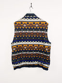 Gilet blu 90s multicolor reversibile - XL