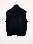 Gilet in pile nero tasche (25gt06) - L