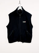 Gilet in pile nero tasche (25gt06) - L