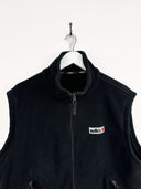 Gilet in pile nero tasche (25gt06) - L