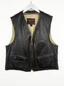 Gilet marrone Bomb Boogie in pelle (25gt22) -L
