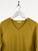 Maglione giallo in lana cashmere donna - L
