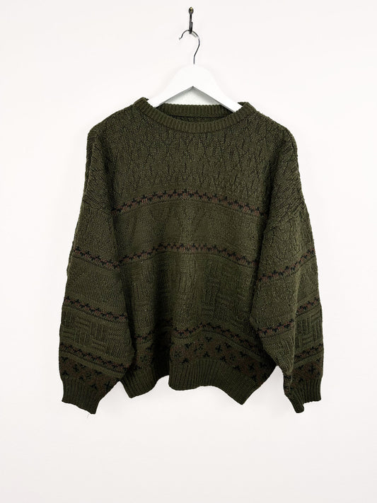 Maglione verde in lana 90s (25m101) - S
