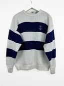 Maglione Lacoste bianco a righe (25m115) - L