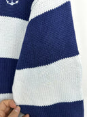 Maglione Lacoste bianco a righe (25m115) - L