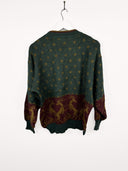 Maglione verde in lana 80s - M