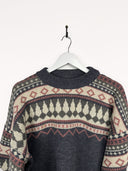 Maglione grigio beige 90s - L