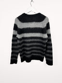 Maglione Diesel nero grigio a righe - M