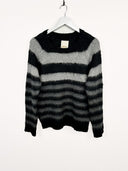 Maglione Diesel nero grigio a righe - M
