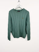 Maglione verde acqua girocollo (25m58) - L
