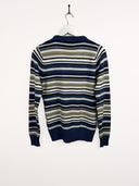 Maglione blu verde a righe 00s (25m62) - S