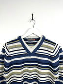 Maglione blu verde a righe 00s (25m62) - S