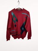 Maglione rosso rombi (25m63) - M