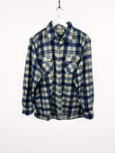 Camicia in pile blu a quadri (25m76) - XL