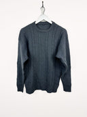 Maglione girocollo grigio in lana (25m85) - M