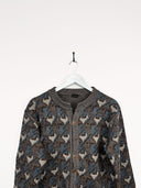 Cardigan blu in lana donna (25m88) - M