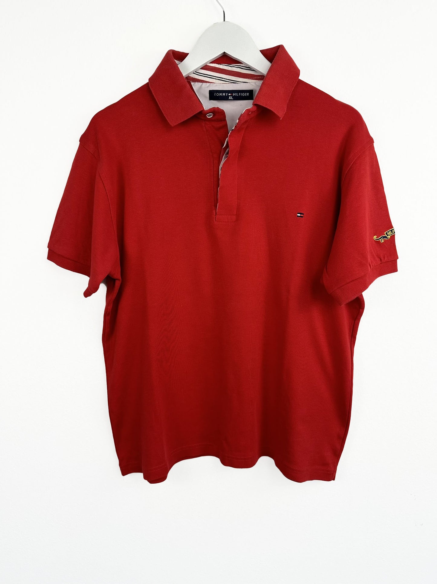 Polo Tommy Hilfiger rossa 90s (25p102) - XL/L