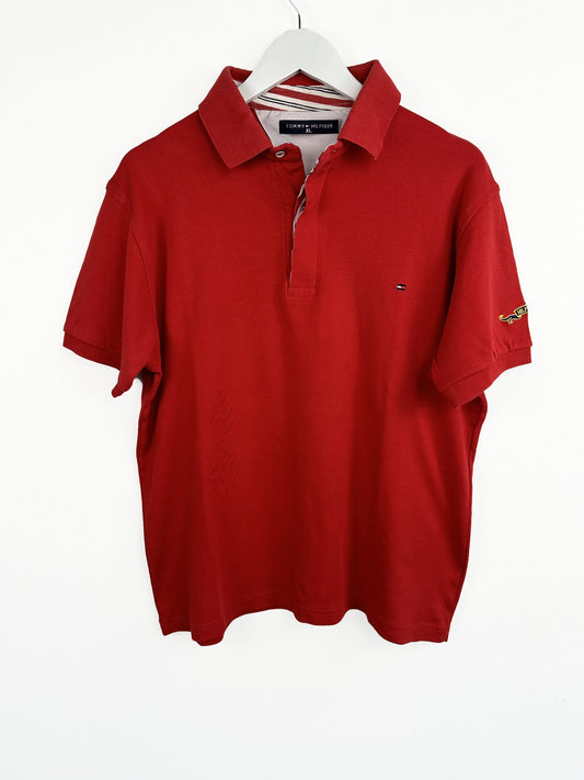 Polo Tommy Hilfiger rossa 90s (25p102) - XL/L