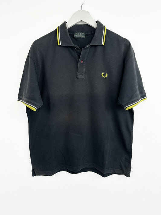Polo Fred Perry nera gialla (25p114) - M