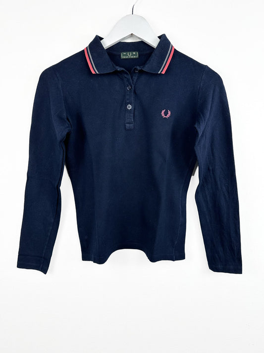 Polo Fred Perry blu donna (25p123) - M/S