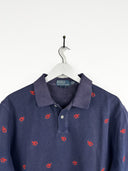Polo Ralph Lauren blu ricamata (25p142) - XL