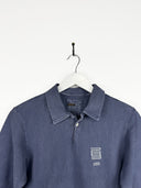 Polo blu washed vintage (25p48) - M