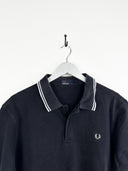 Polo Fred Perry nera bianca (25p55) - XL