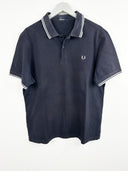 Polo Fred Perry nera bianca (25p55) - XL