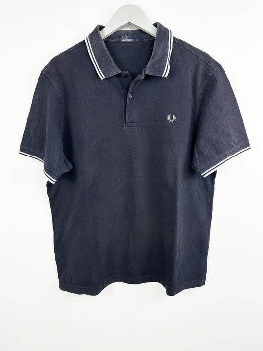 Polo Fred Perry nera bianca (25p55) - XL