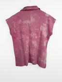 Polo Lacoste rosa tie-dye - M