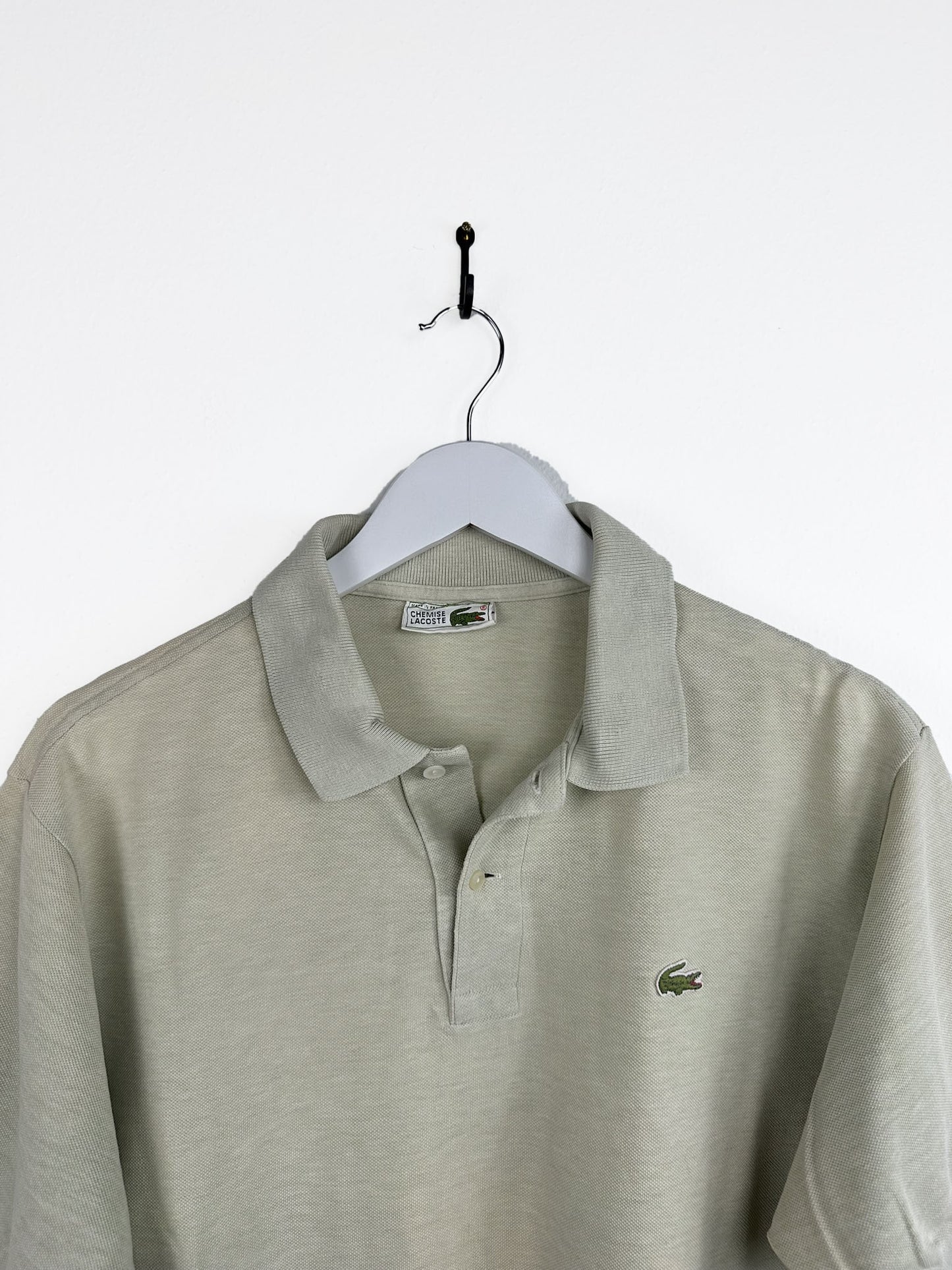 Polo Lacoste beige 90s (25p64) - XL/L