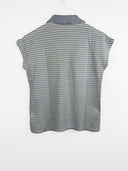 Polo Lacoste azzurra a righe donna (25p67) - M