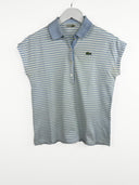 Polo Lacoste azzurra a righe donna (25p67) - M