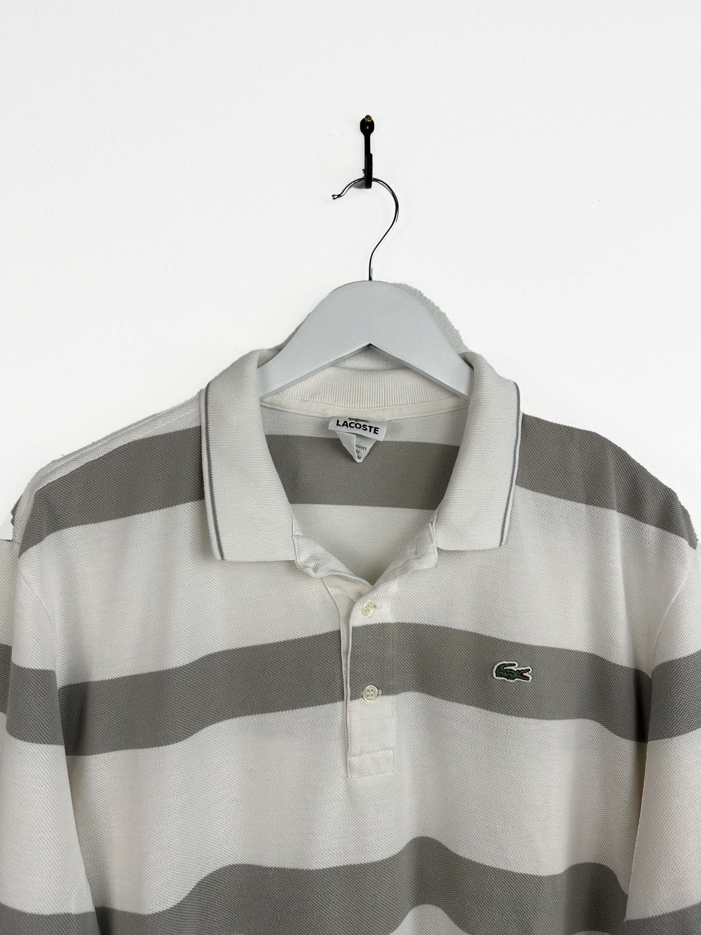 Polo Lacoste bianca grigia (25p97) - L