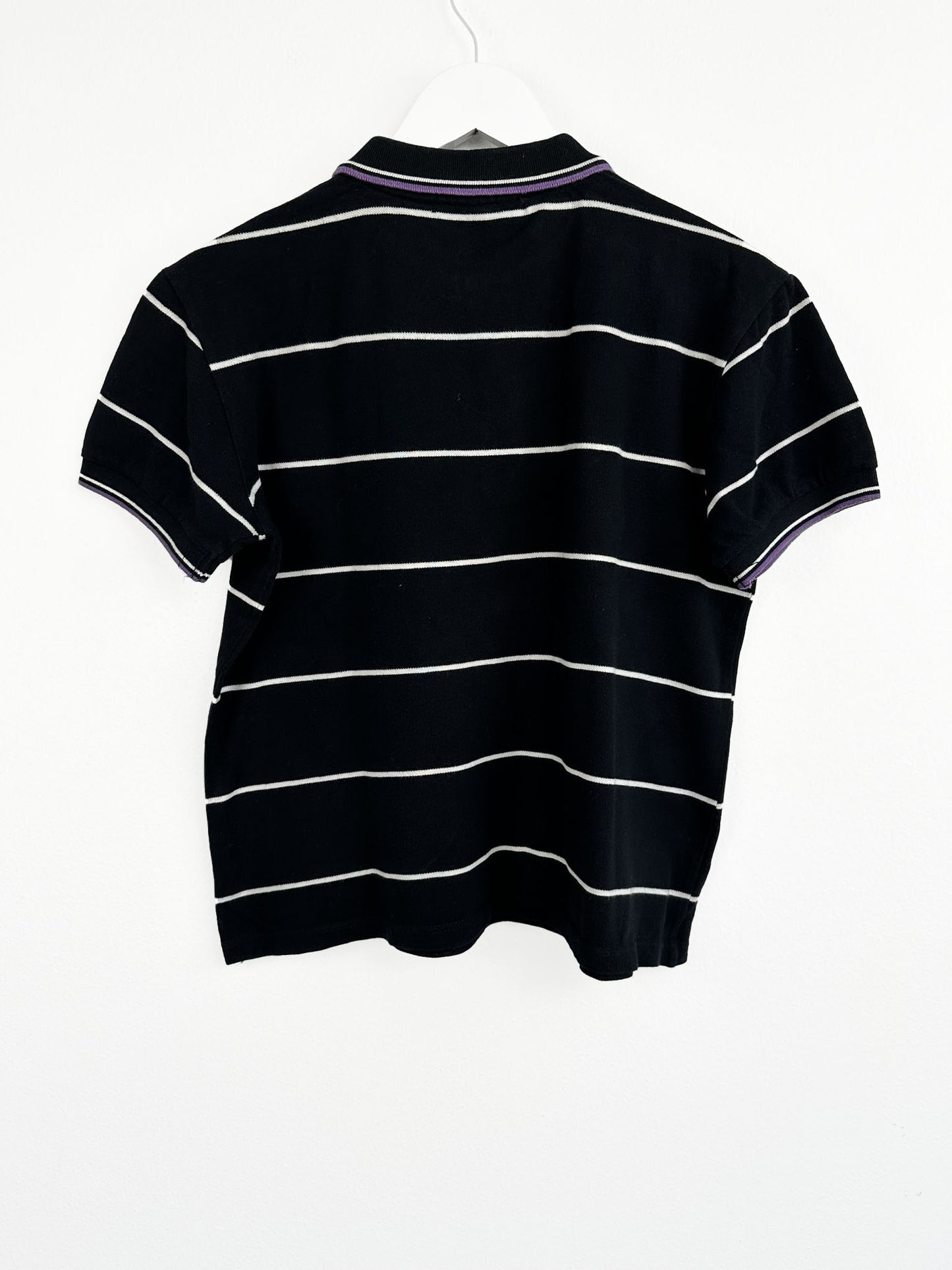 Polo Fred Perry nera bianca donna (25p99) - S