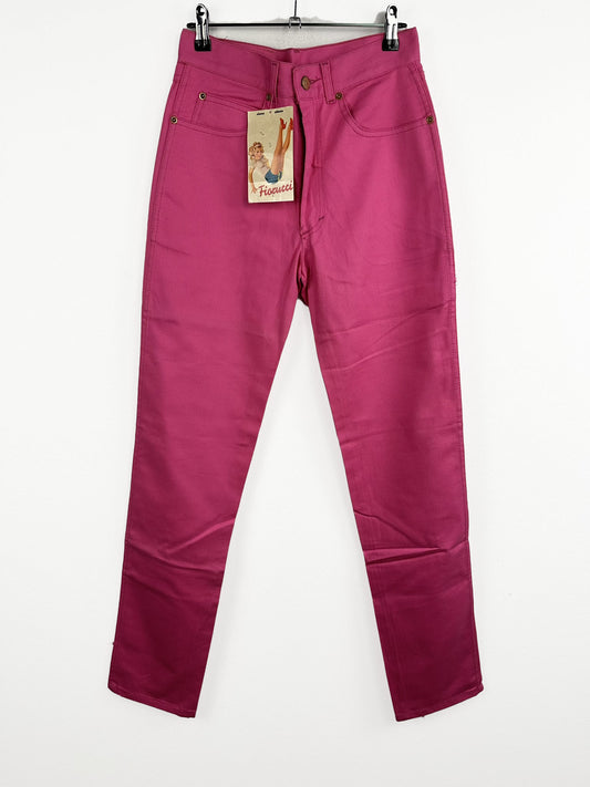 Jeans Fiorucci rosa 80s nuovi (25pa21) - 28/s