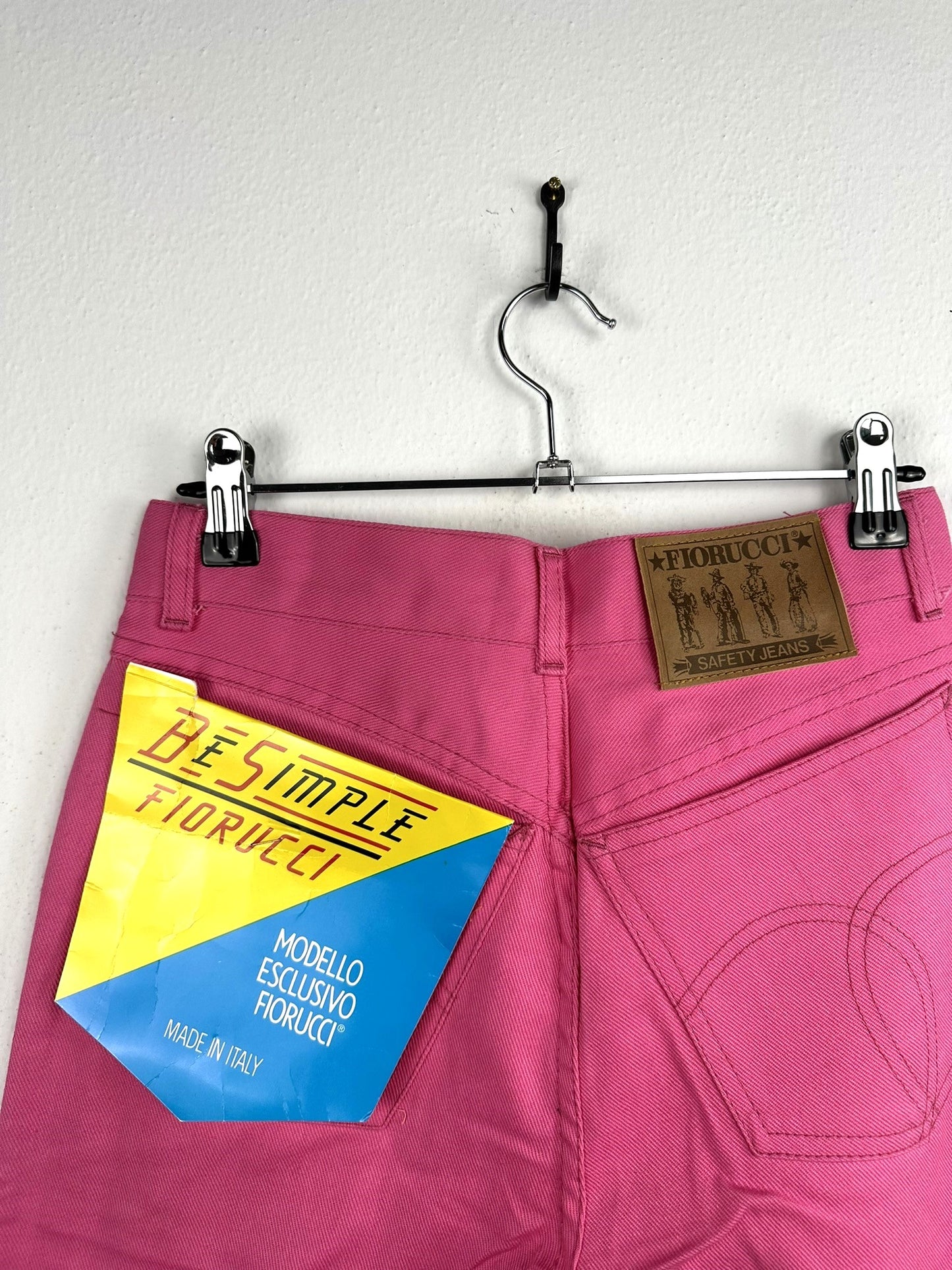 Jeans Fiorucci rosa 80s nuovi (25pa21) - 28/s