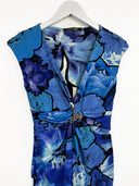 Abito Roberto Cavalli blu floreale  - 40