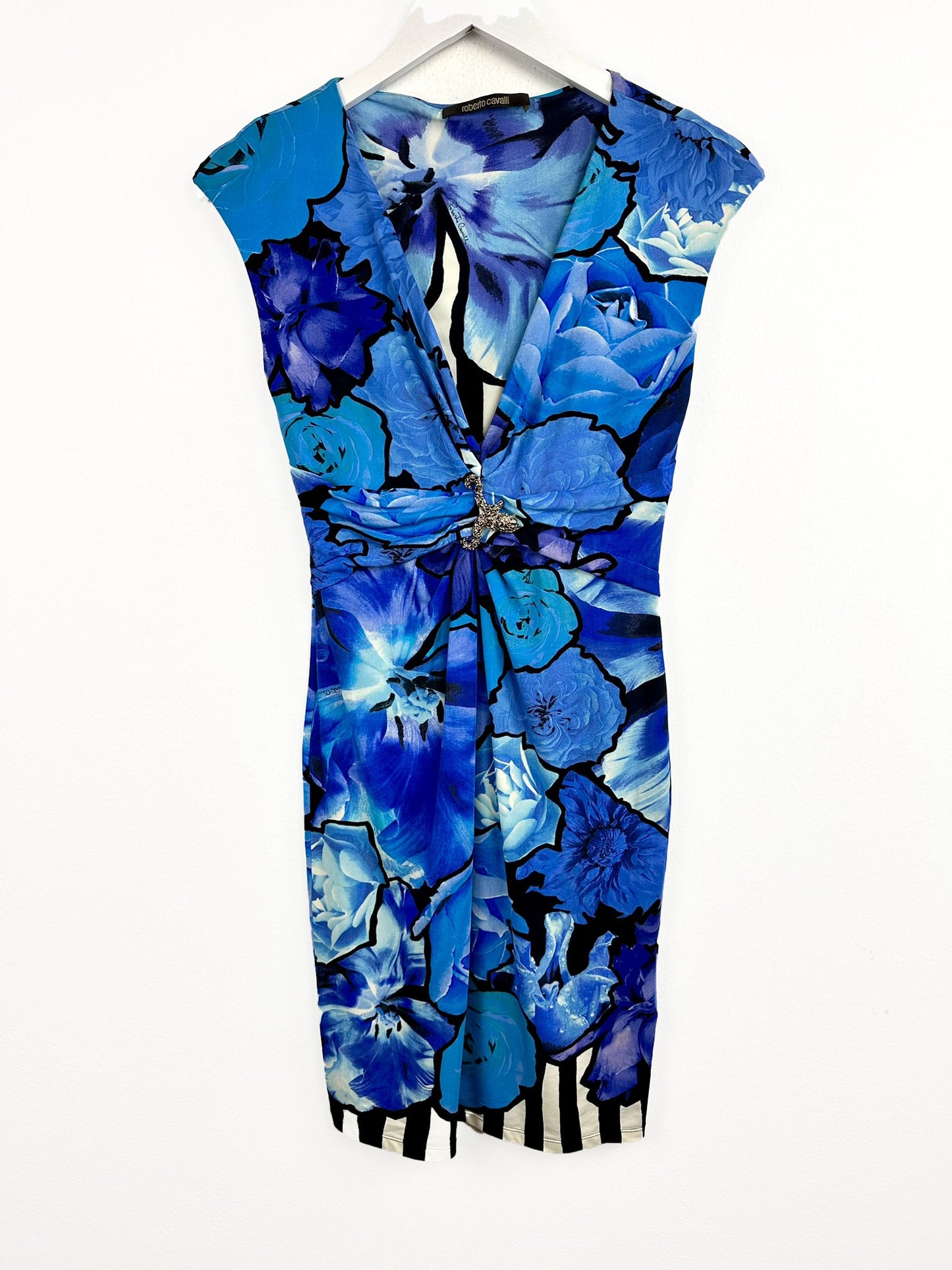 Abito Roberto Cavalli blu floreale  - 40