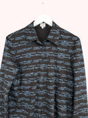 Camicia blusa Armani Jeans blu donna anni 2000 (2608) - M