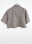 Camicia Ralph Lauren beige a quadretti cropped - M