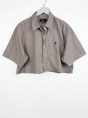 Camicia Ralph Lauren beige a quadretti cropped - M