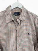 Camicia Ralph Lauren beige a quadretti cropped - M