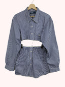 Completo Camicia  + gonna Ralph Lauren blu a righe (26-121) -  TG U