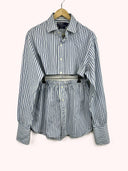 Completo camicia + gonna Ralph Lauren blu a righe (26-122) - TGU
