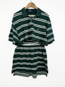 Completo polo + gonna Ralph Lauren verde a righe (26-123) - TG U