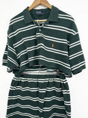 Completo polo + gonna Ralph Lauren verde a righe (26-123) - TG U