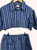 Completo camicia + gonna Lacoste blu a righe (26-125) - TG U