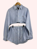 Completo camicia + gonna Ralph Lauren azzurro (26-129) - TG U